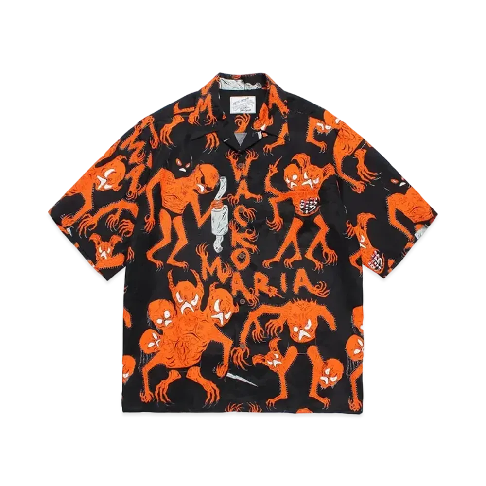 WACKO MARIA x neckface / Hawaiian Shirt "Black"