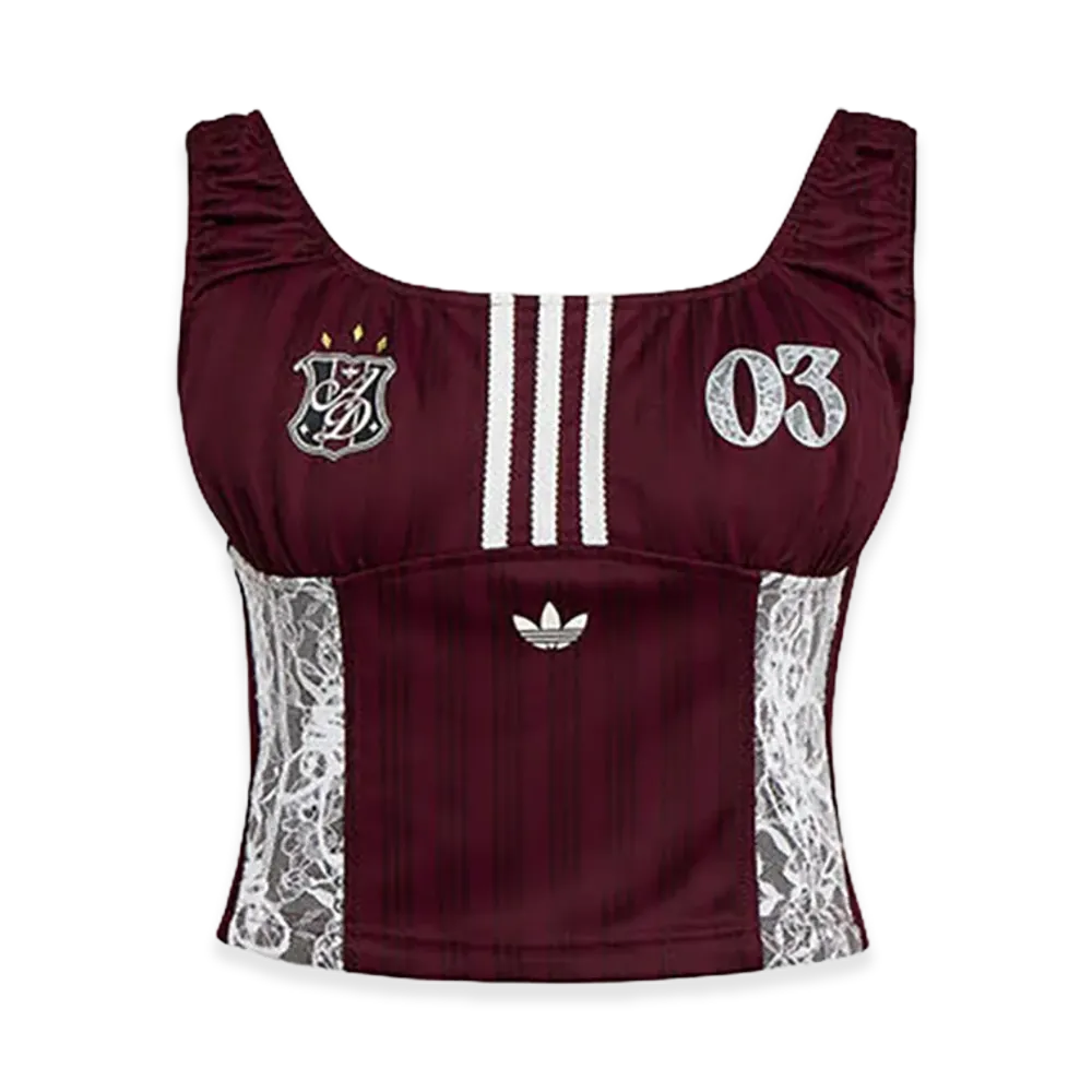 adidas Retro Stripe Crewneck Tank "Burgundy"