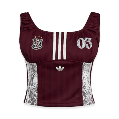 adidas Retro Stripe Crewneck Tank "Burgundy"
