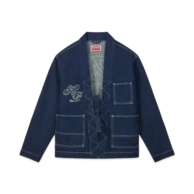 KENZO 'CONSTELLATION' Embroidery KIMONO "Rinse Blue Denim"