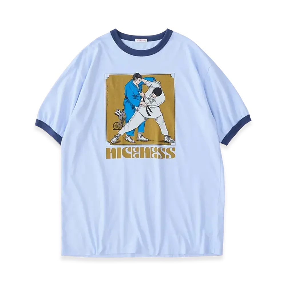 NICENESS J.Athena Judo Ringer Tee "Blue"