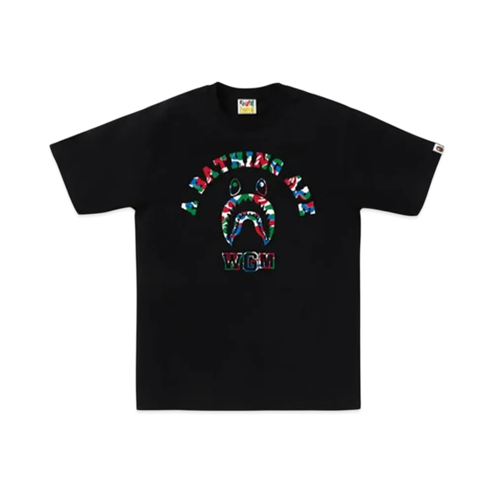 A BATHING APE Bape Store Qingdao Shark College Tee "Black"