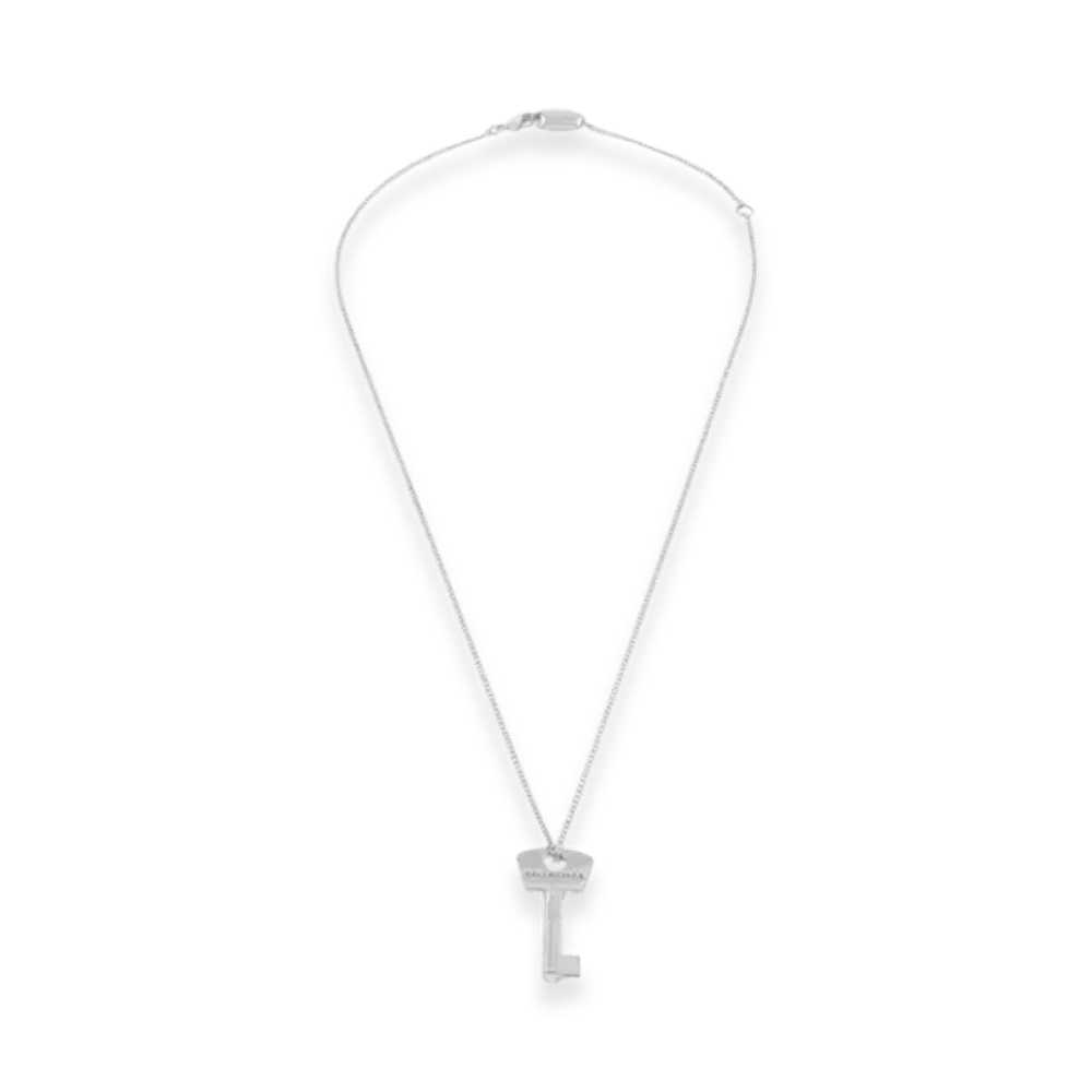 BALENCIAGA Amour Key Necklace "Silver"