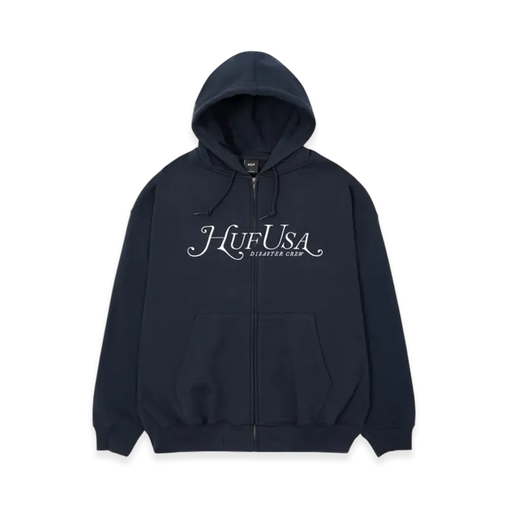 HUF Manhattan Tech Full Zip Hoodie "Navy"