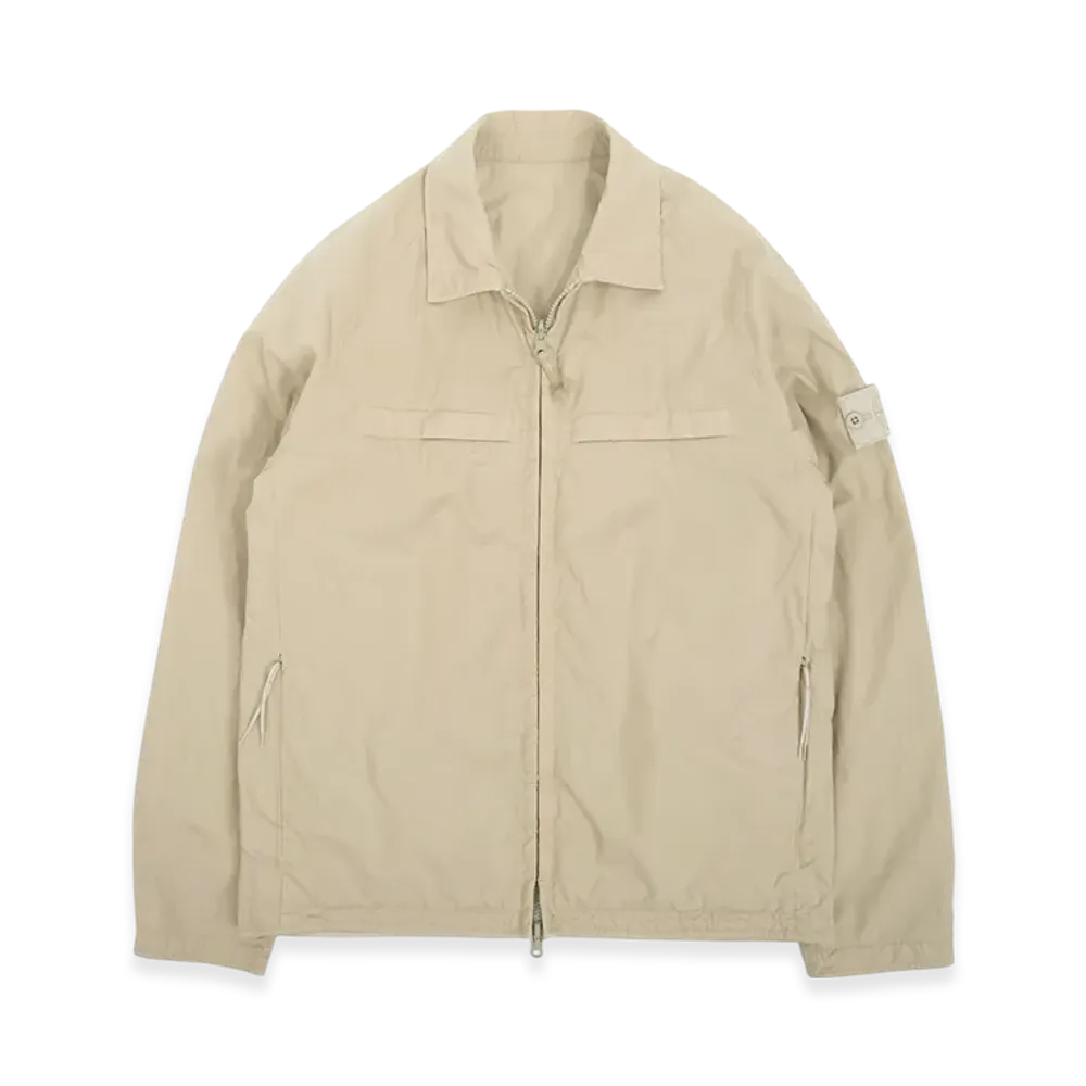 Stone Island 119F4 Ghost Piece Stretch Cotton Reversible Overshirt - 21SS "Beige"