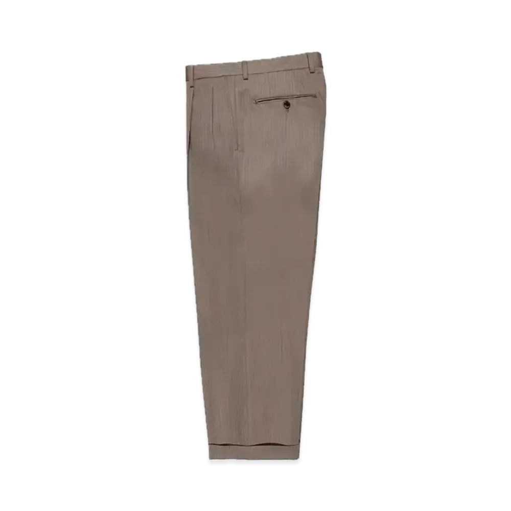 WACKO MARIA x Ermenegildo Zegna Pleated Trousers (Two Tuck) "Beige"