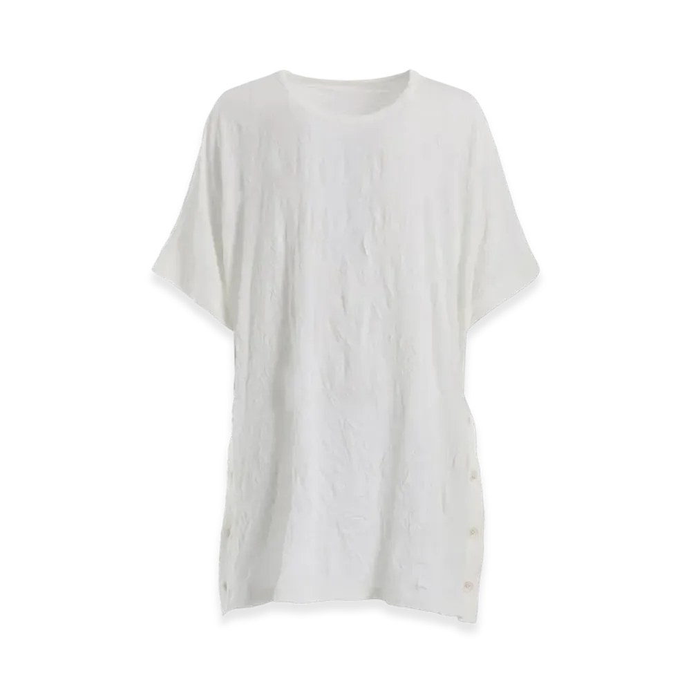 Ground Y Catch Washer Big T With Side Buttons T-Shirt "White"