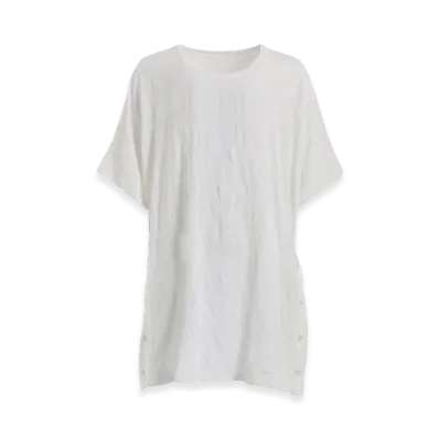 Ground Y Catch Washer Big T With Side Buttons T-Shirt "White"