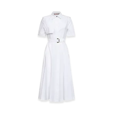 Burberry Women's Poplin Shirt Dress "White"