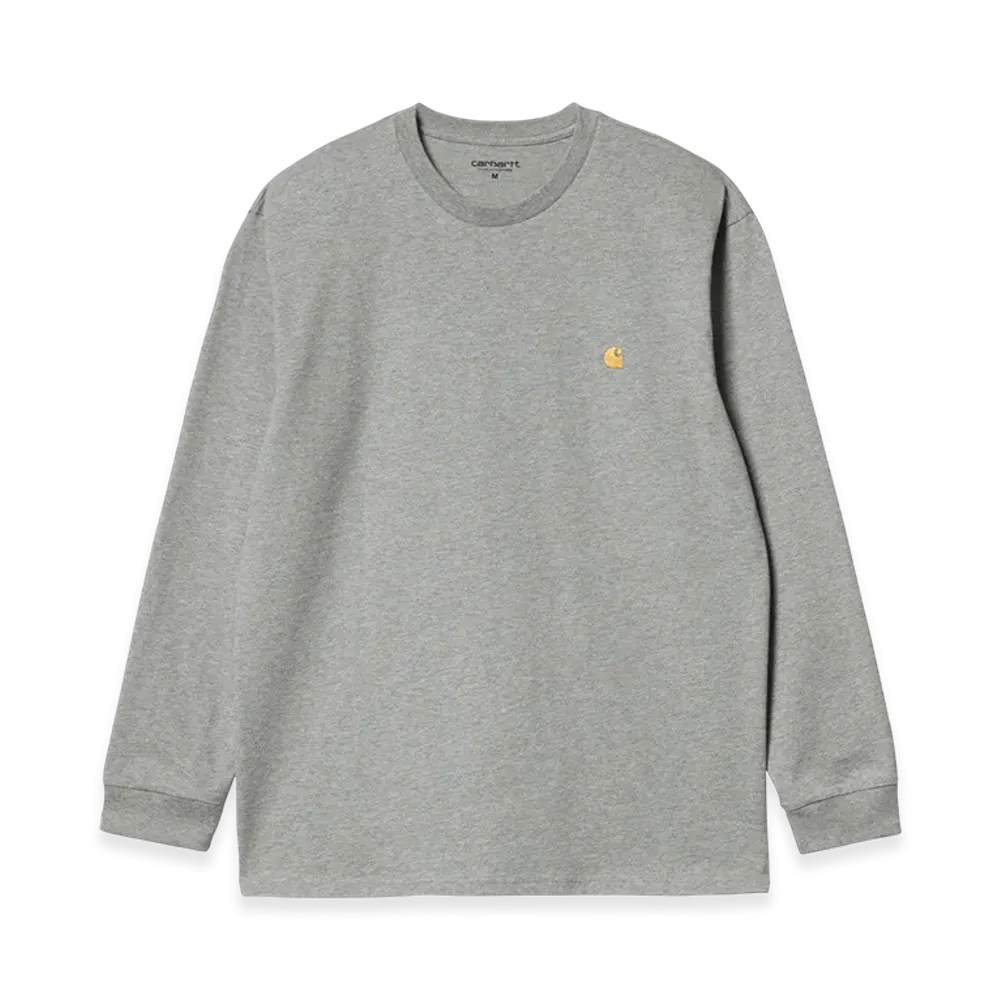 Carhartt WIP L/S Chase T Shirt "Grey Heather/Gold"
