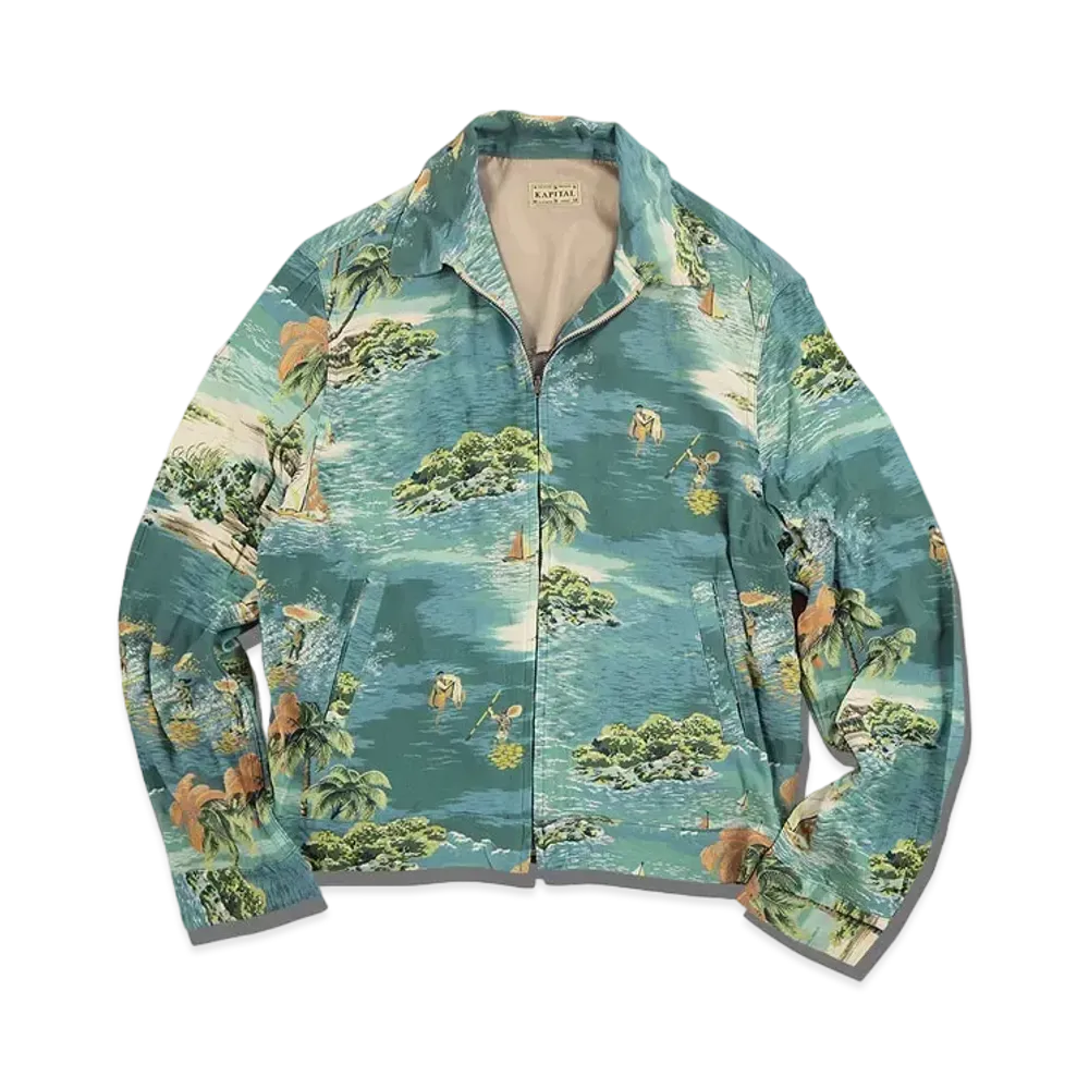 KAPITAL KAMEHAMEHALAYON DRIZLER JACKET "Emerald"