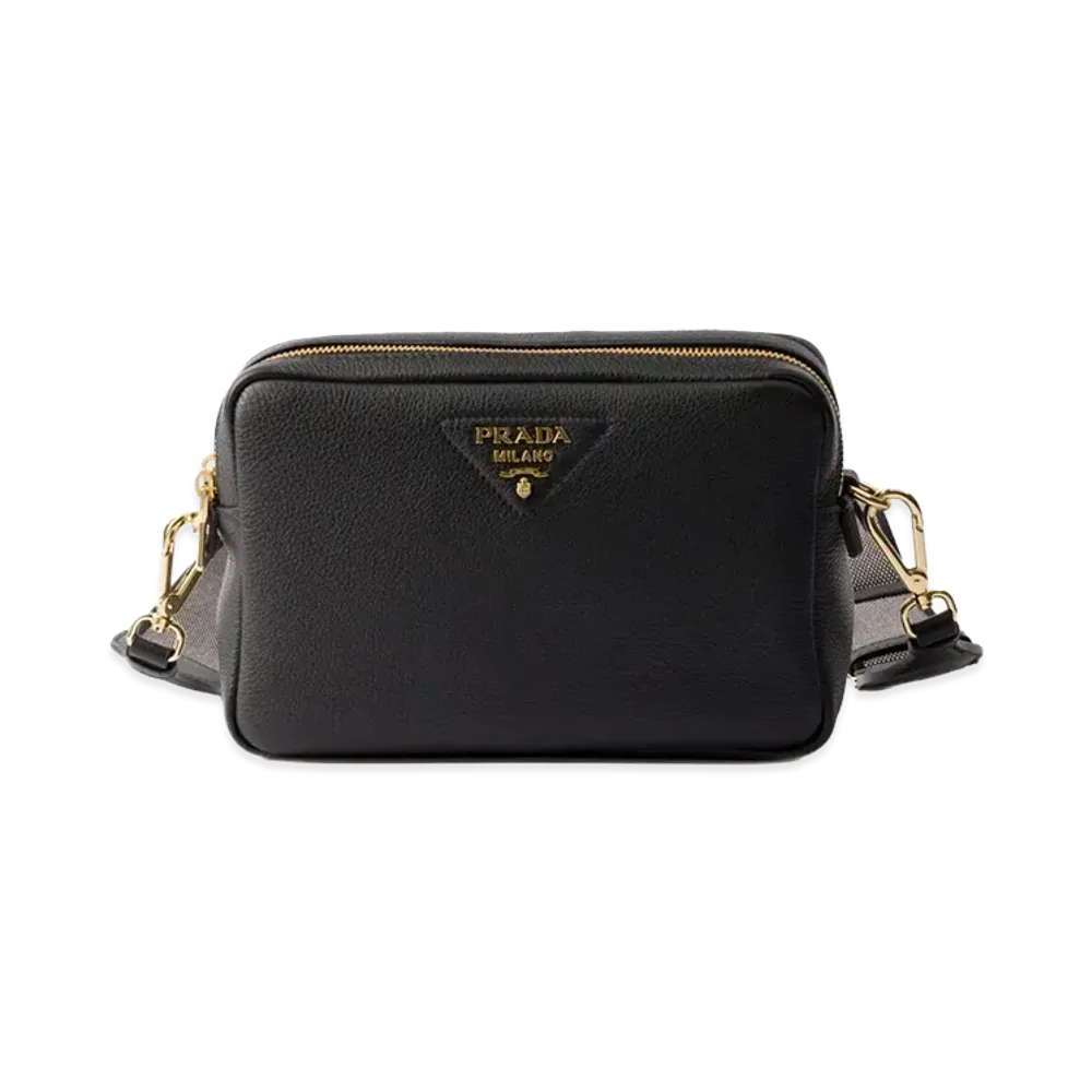 PRADA Women's Small Leather Shoulder Bag "Black"