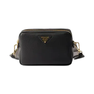 PRADA Women's Small Leather Shoulder Bag "Black"