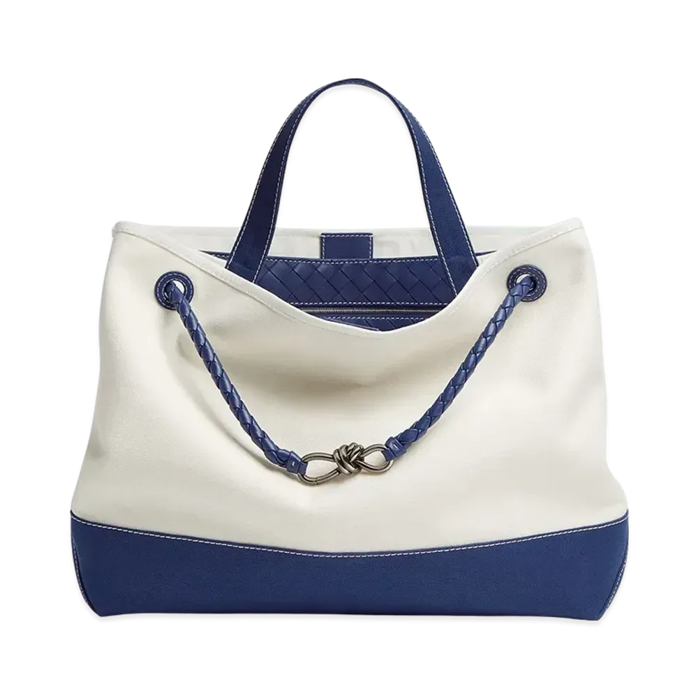 Bottega Veneta Large Andiamo "White/Blue"