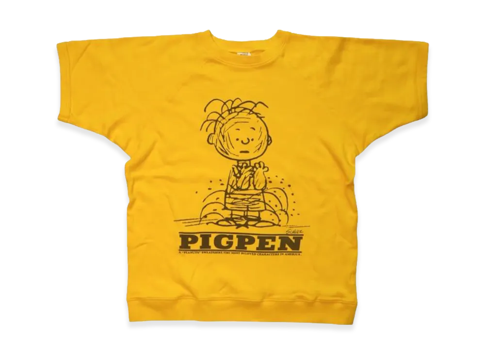 SAPEur x PEANUTS Pigpen S/S Sweat "Yellow"
