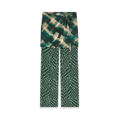 DRIES VAN NOTEN Women's Printed Skirt Pants "Bottle"