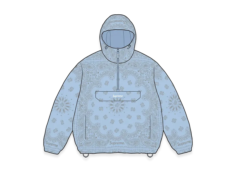 Supreme Reflective Bandana Anorak "Light Blue"