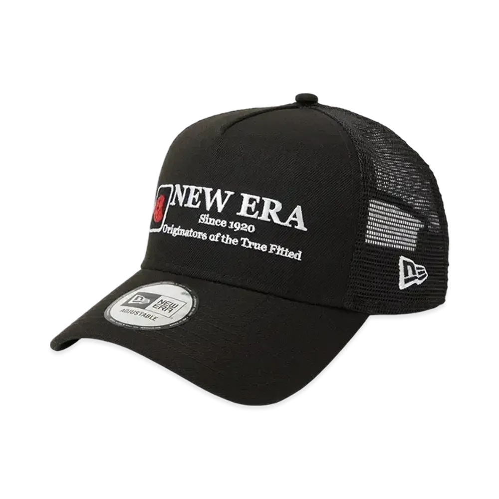 NEW ERA 9Forty A-Frame Tracker Cap Logo "Black"