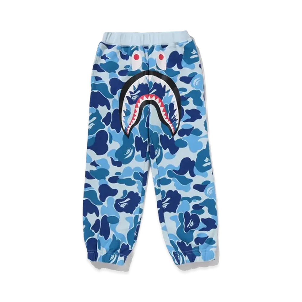 A BATHING APE Kids ABC Camo Shark Sweat Pants "Blue"