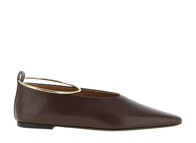 Jil Sander Women's Ring Ballet Flats "Bordeaux"