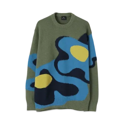Paul Smith Blooming Flowers Knit "Olive"