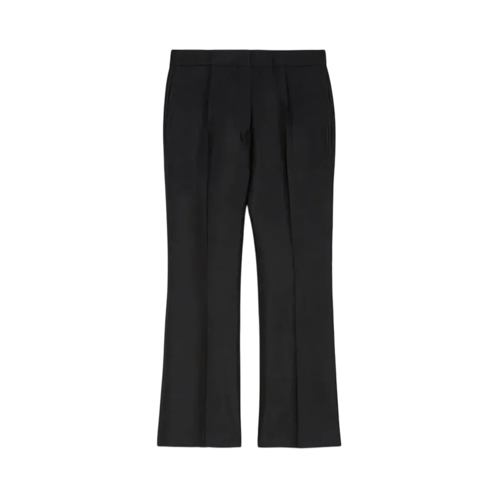 Jil Sander Women's Techno Gabardine Tailored Trousers "Black"