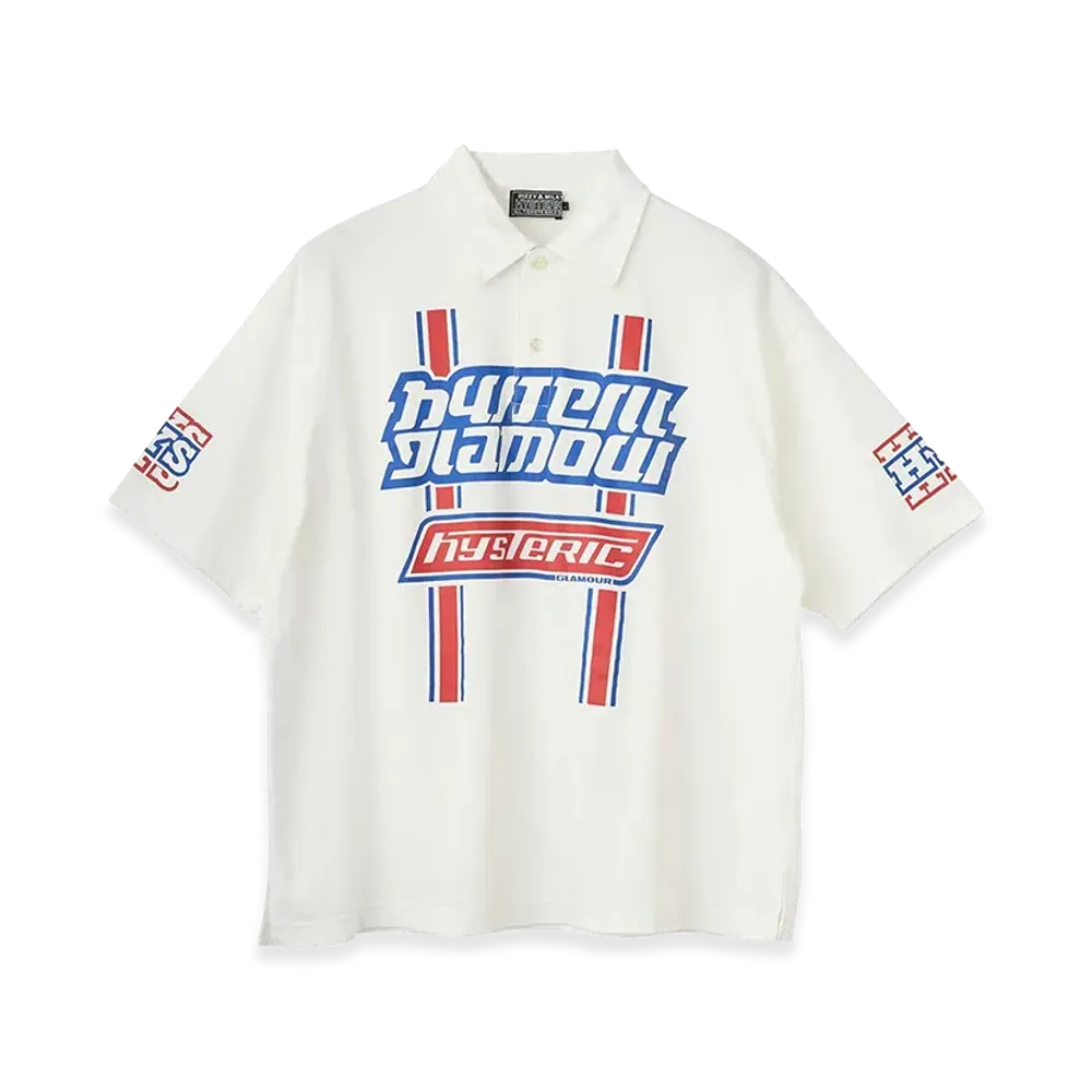 HYSTERIC GLAMOUR HG Pit Crew Shirt "White"