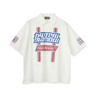 HYSTERIC GLAMOUR HG Pit Crew Shirt "White"