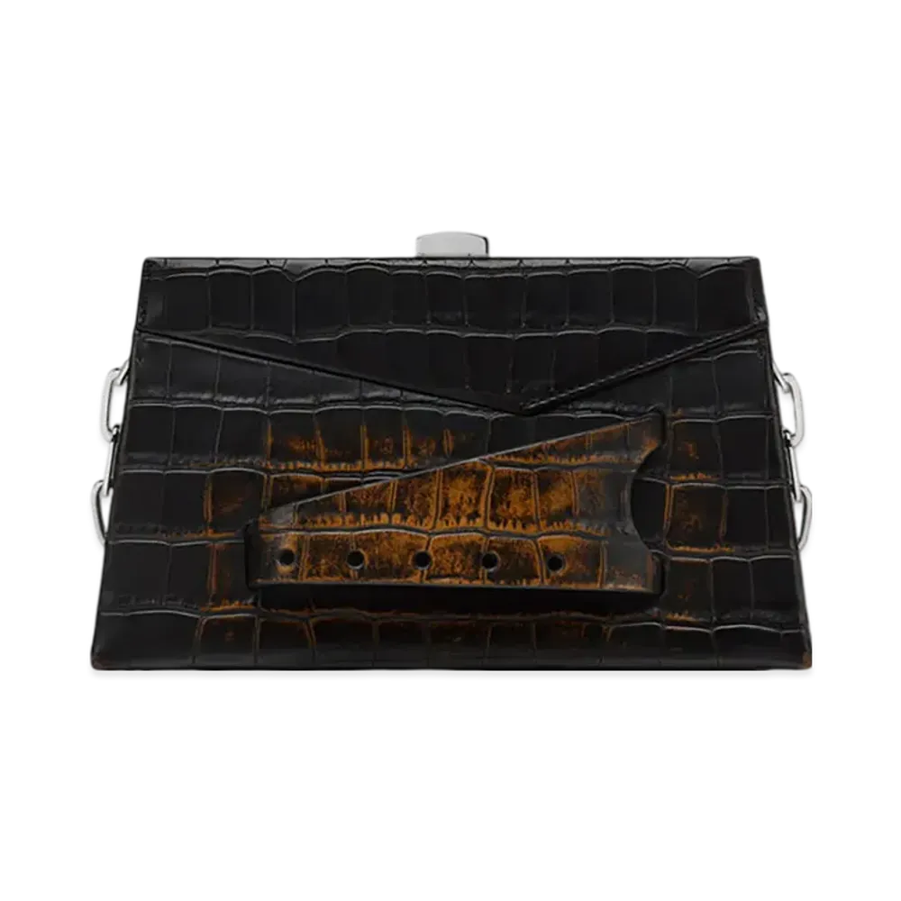 Maison Margiela Snatched Shoulder Clutch Bag Small "Black/Brown"