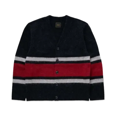 RATS Border Mohair Cardigan "Black"