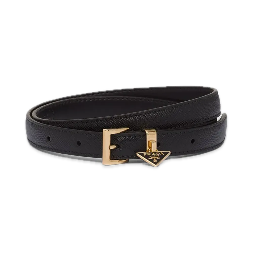 PRADA Saffiano Leather Belt "Black"