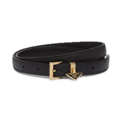 PRADA Saffiano Leather Belt "Black"