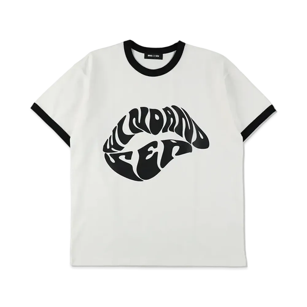 WIND AND SEA Lip Tee "White Black"