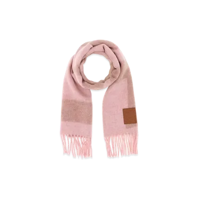 LOEWE Women's Embroidered Cashmere Scarf "Pink"