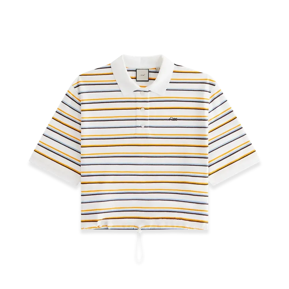 Kith Women's Sadie Stripe Pique Polo "White"