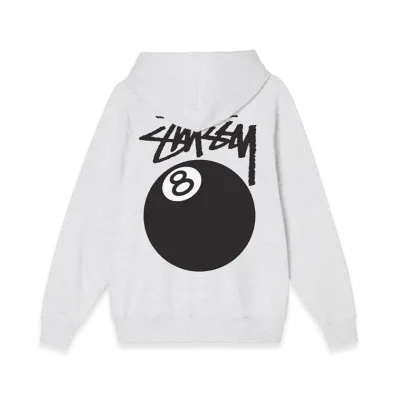 Stussy 8 Ball Hoodie - 21FW "Ash Heather"