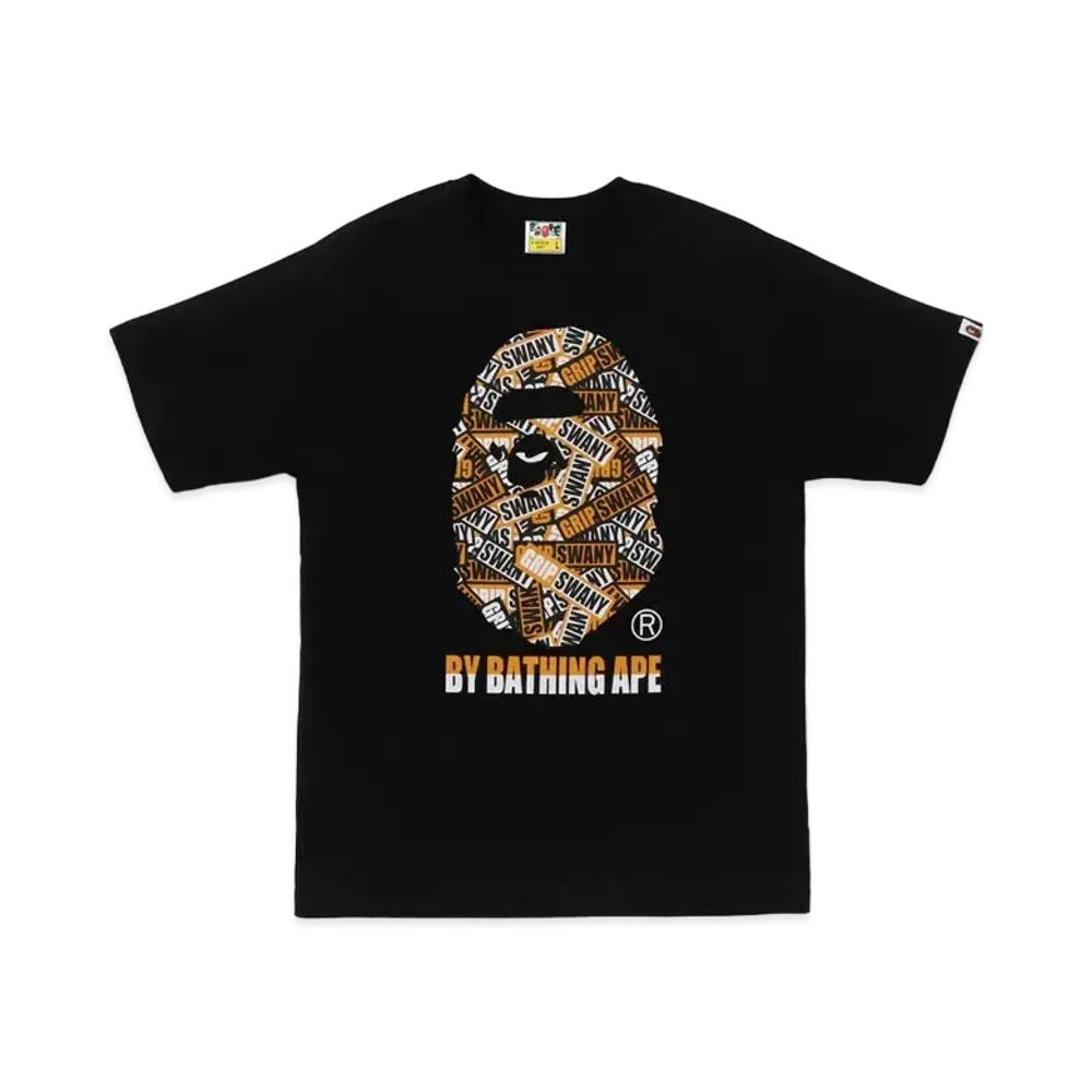 A BATHING APE x GRIP SWANY By Bathing Ape Tee "Black"