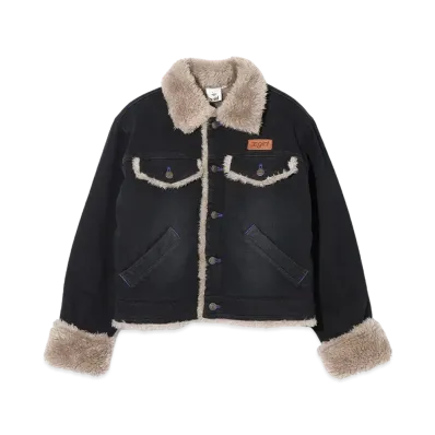 X-Girl Boa Denim Jacket "Black"
