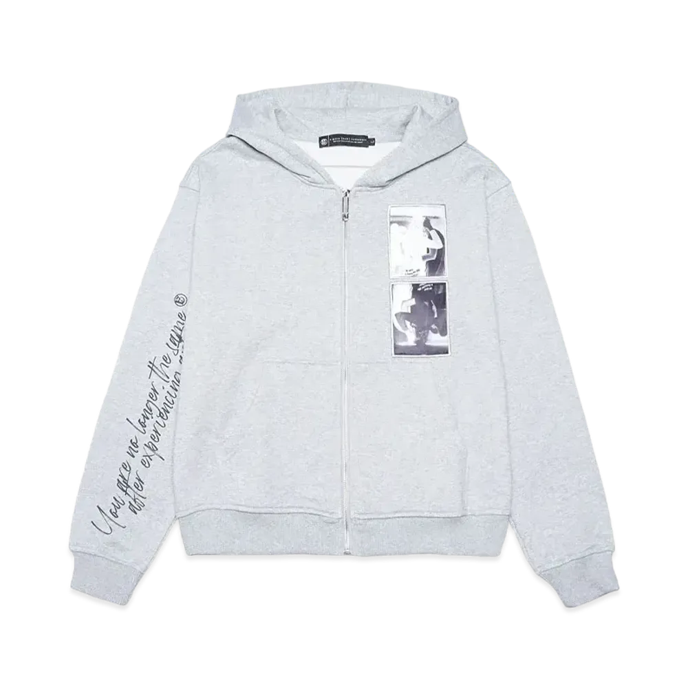URAN SAKAGUCHI x A GOOD BAD INFLUENCE ZIP HOODIE "GRAY / BLACK"