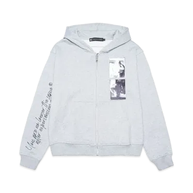 URAN SAKAGUCHI x A GOOD BAD INFLUENCE ZIP HOODIE "GRAY / BLACK"