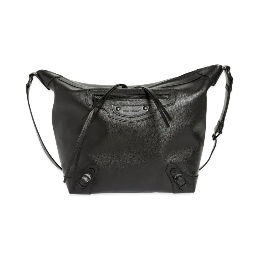 BALENCIAGA Neo Classic Medium Hobo Bag Used "Black"