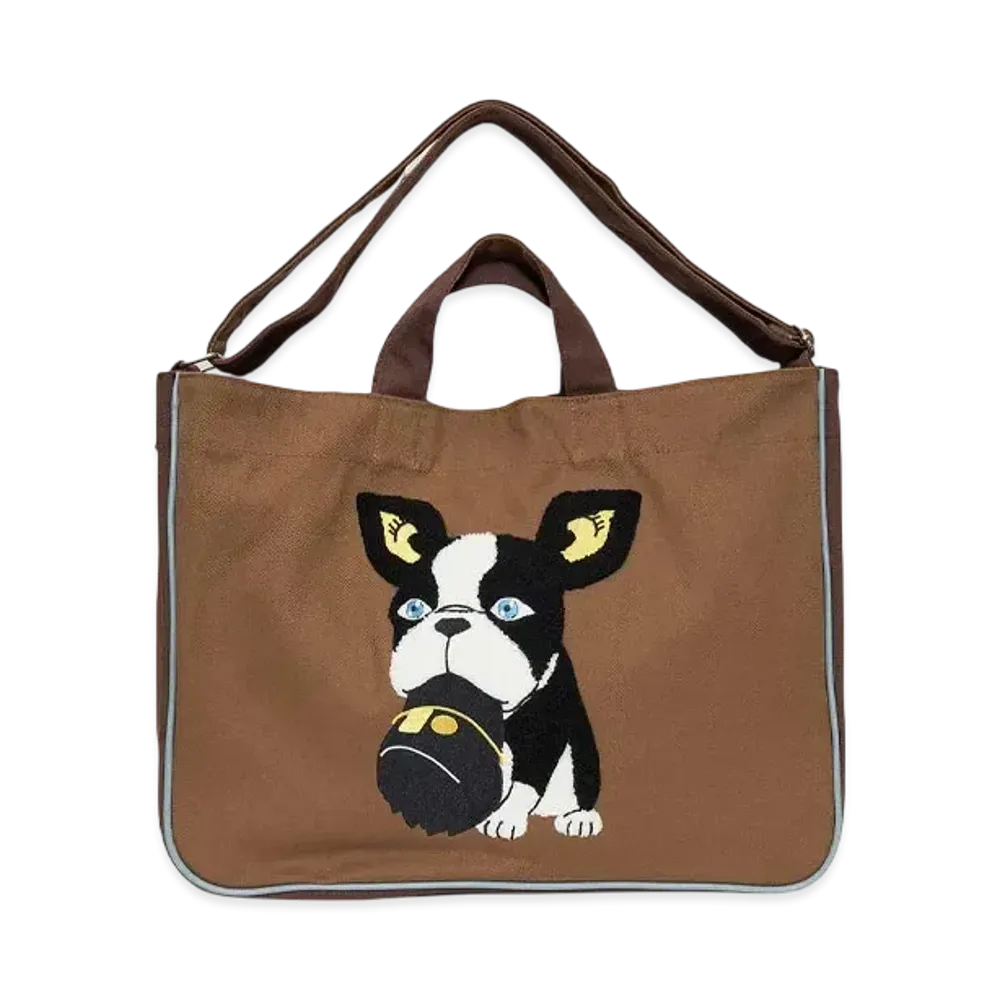 graniph x JOJO'S BIZARRE ADVENTURE Iggy 2-Way Tote Bag "Brown"