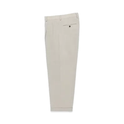 WACKO MARIA x Ermenegildo Zegna Pleated Trousers (Two Tuck) "Ivory"