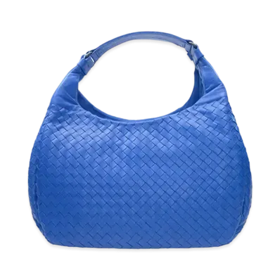 Bottega Veneta Lambskin Hand Bag "Blue"
