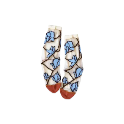 KAPITAL 200 Magnolia See Through Socks "Kinari"