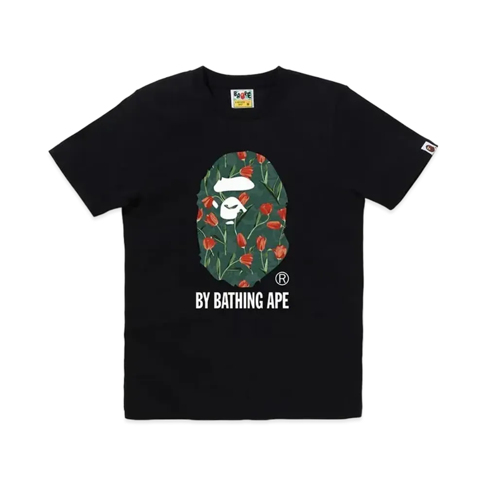 A BATHING APE Tulip Camo By Bathing Tee "Black/Green"