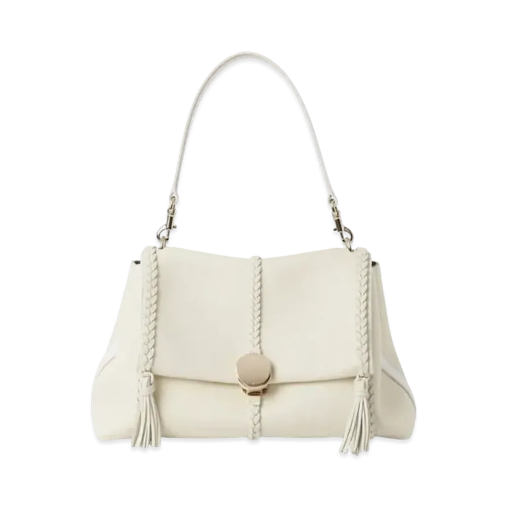 Chloe Penelope Medium Soft Shoulder Bag "White"
