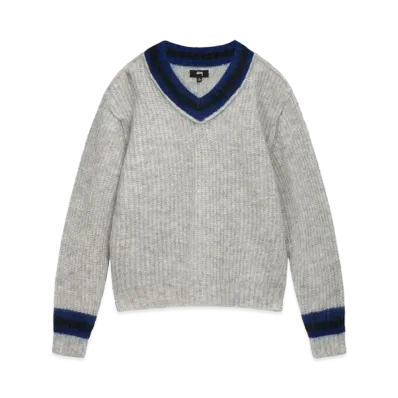 Stussy Mohair Tennis Sweater "Ash" 117142