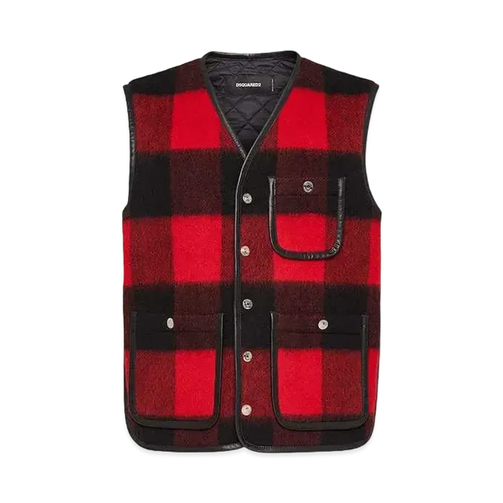 Dsquared2 Canadian Wood Vest "Pink/Blue"