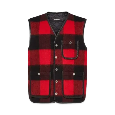 Dsquared2 Canadian Wood Vest "Pink/Blue"